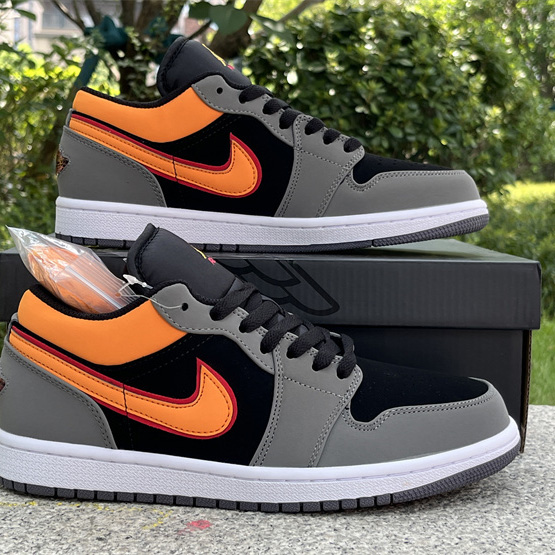 Air Jordan 1 Low “Light Graphite/Vivid Orange” Sneaker      FN7308-008  - EUR FASHION