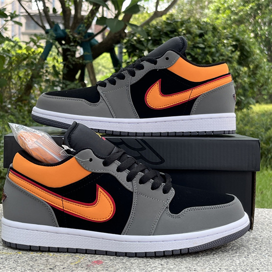 Air Jordan 1 Low “Light Graphite/Vivid Orange” Sneaker      FN7308-008  - EUR FASHION