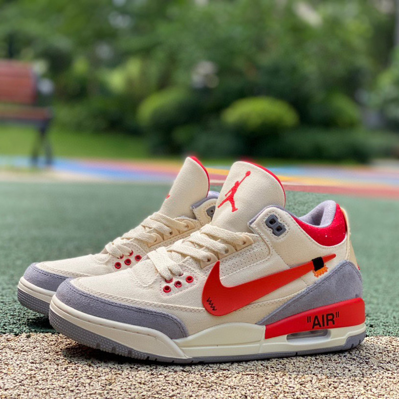 OFF-WHITE x Air Jordan 3 AJ3 Sneakers     DH7139-100 - EUR FASHION