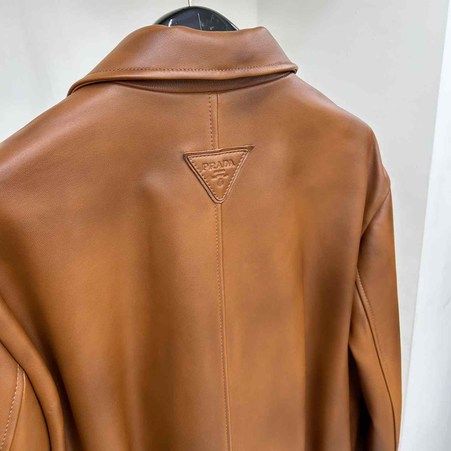 Prada Oversized Nappa Leather Bomber Jacket - EUR FASHION