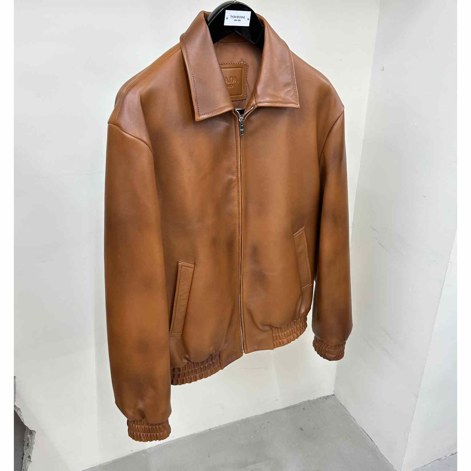 Prada Oversized Nappa Leather Bomber Jacket - EUR FASHION