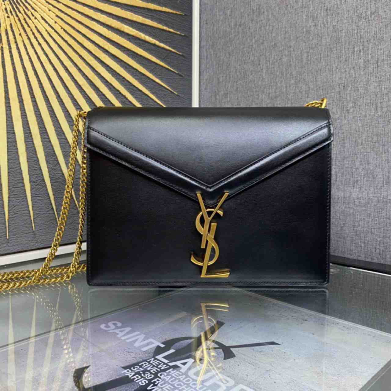 Saint Laurent Black Cassandra Bag (22-16.5-5.5cm) - EUR FASHION