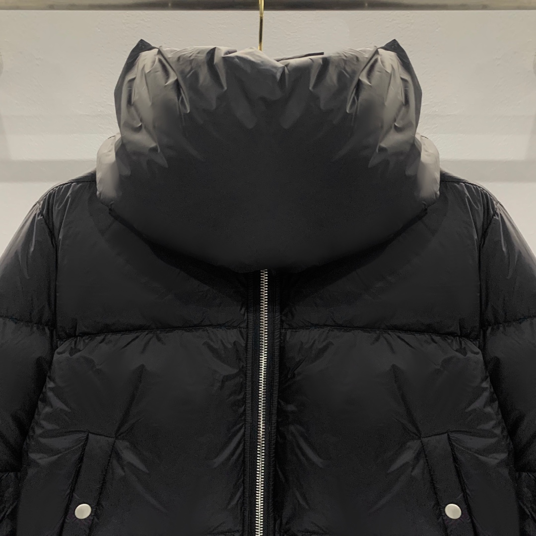 Rick Owens FW23 Luxor Funnel Neck Jkt In Black - EUR FASHION