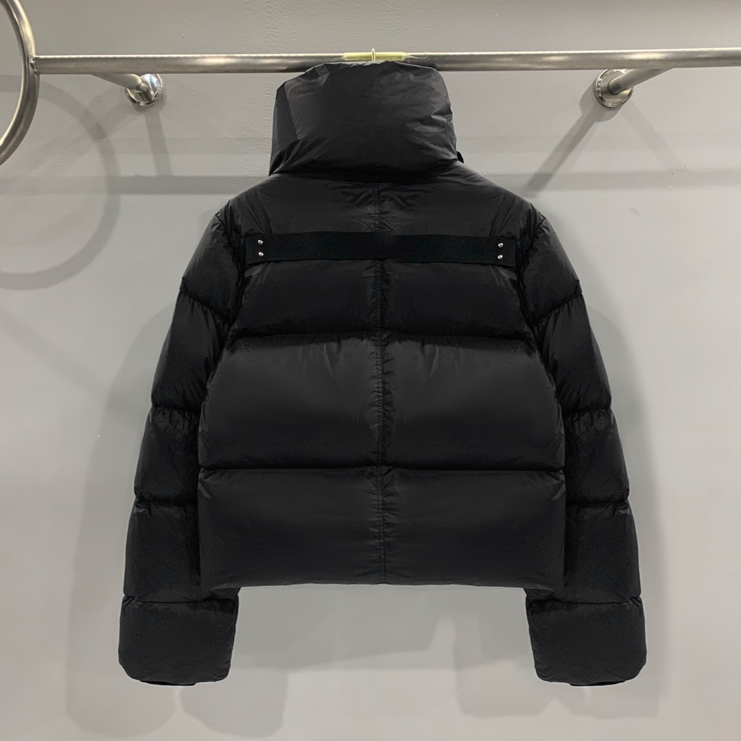 Rick Owens FW23 Luxor Funnel Neck Jkt In Black - EUR FASHION