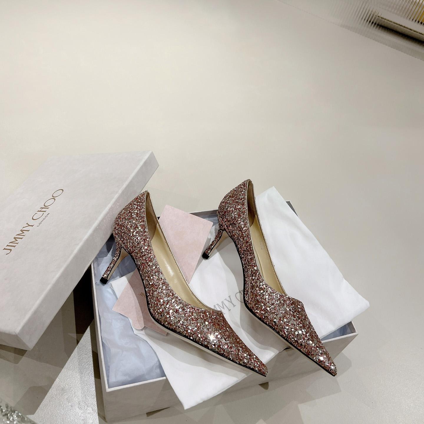 Jimmy Choo Love 65mm Glitter-detail Pumps - EUR FASHION