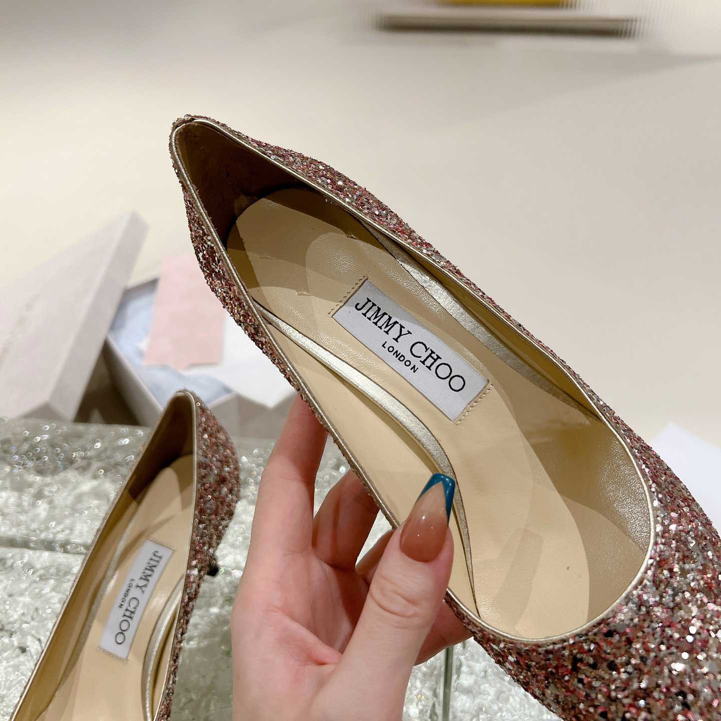 Jimmy Choo Love 65mm Glitter-detail Pumps - EUR FASHION