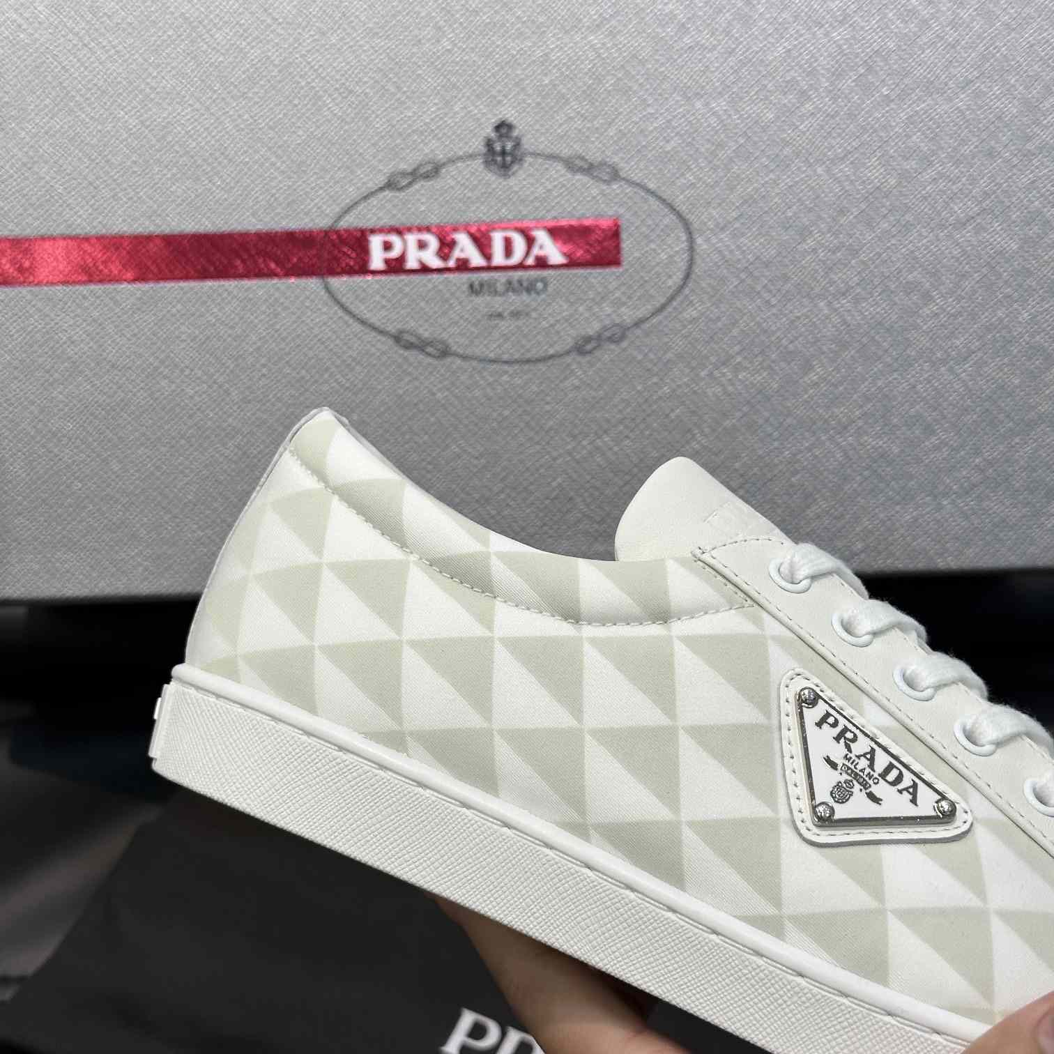 Prada Leather And Re-Nylon Sneakers - EUR FASHION