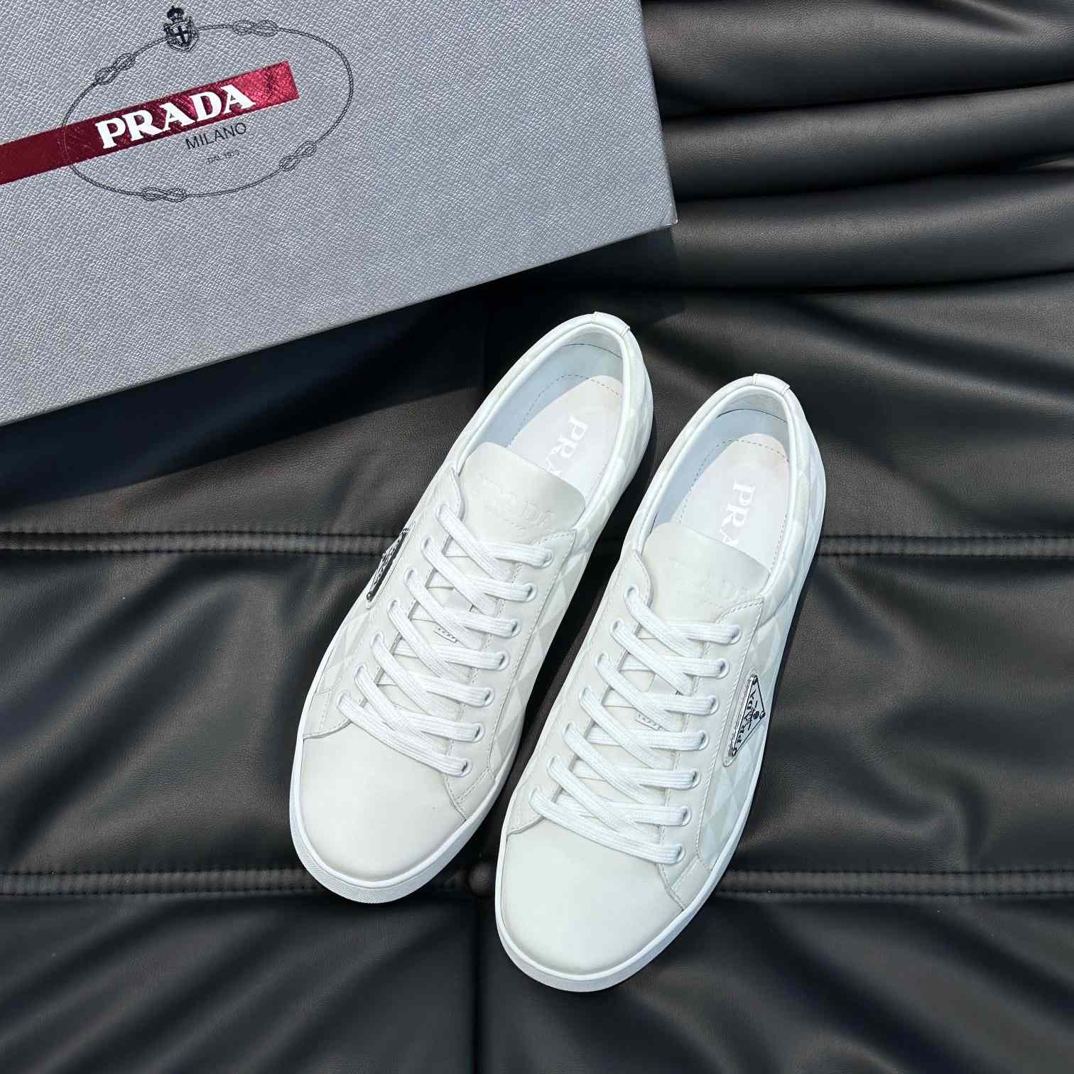 Prada Leather And Re-Nylon Sneakers - EUR FASHION