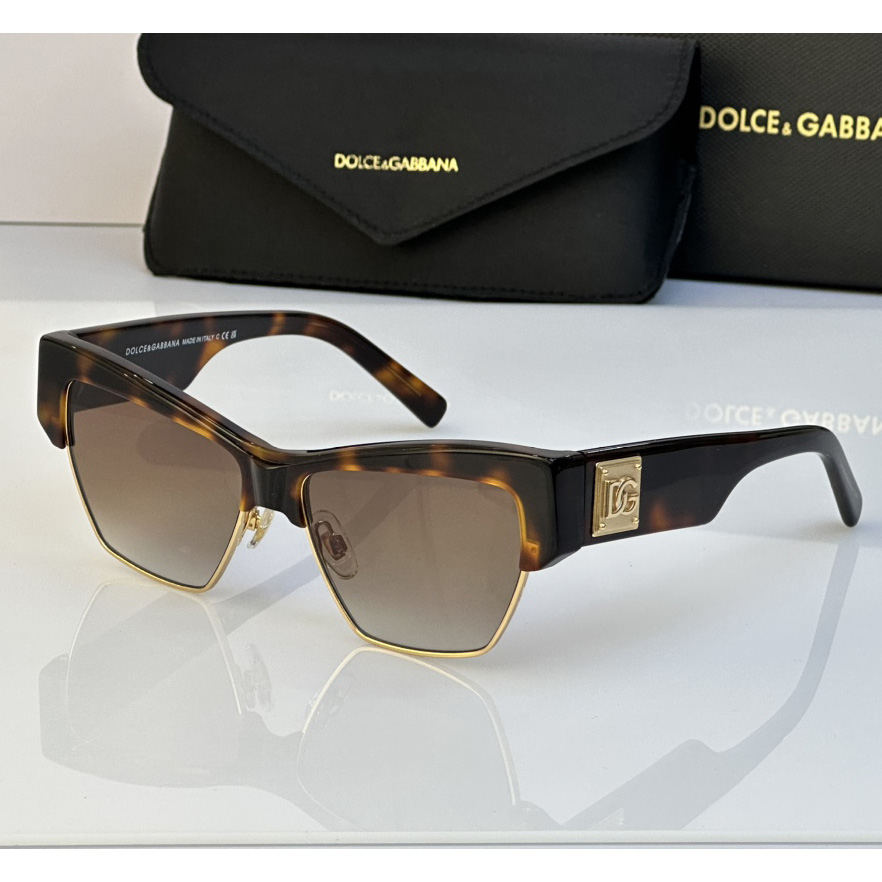 Dolce & Gabbana Logo-plaque Cat-eye Frame Sunglasses   DG4415 - EUR FASHION