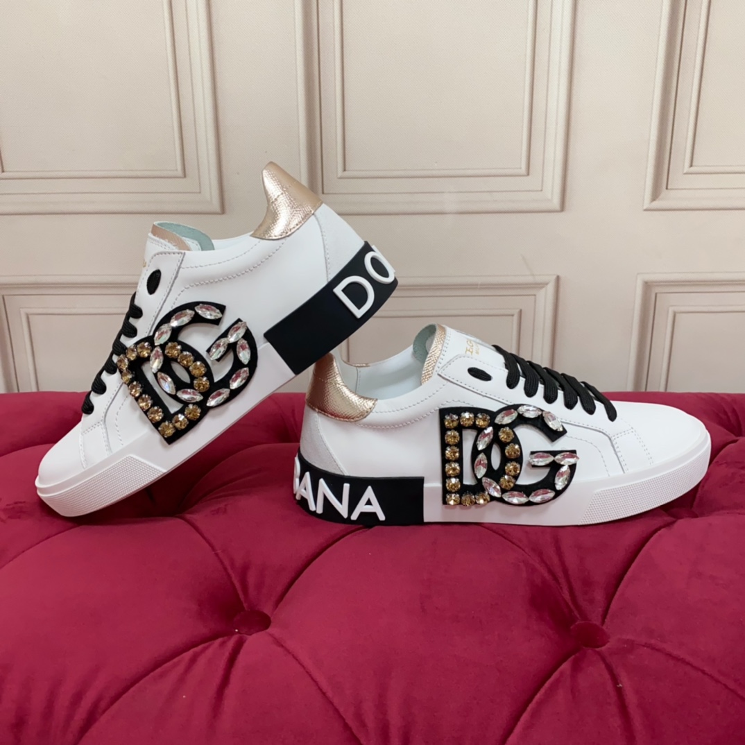 Dolce & Gabbana Calfskin Portofino Sneakers - EUR FASHION