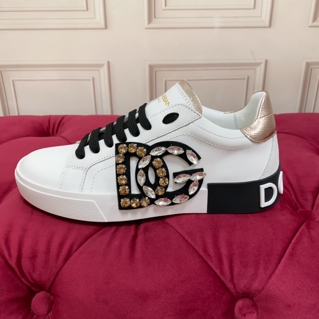 Dolce & Gabbana Calfskin Portofino Sneakers - EUR FASHION