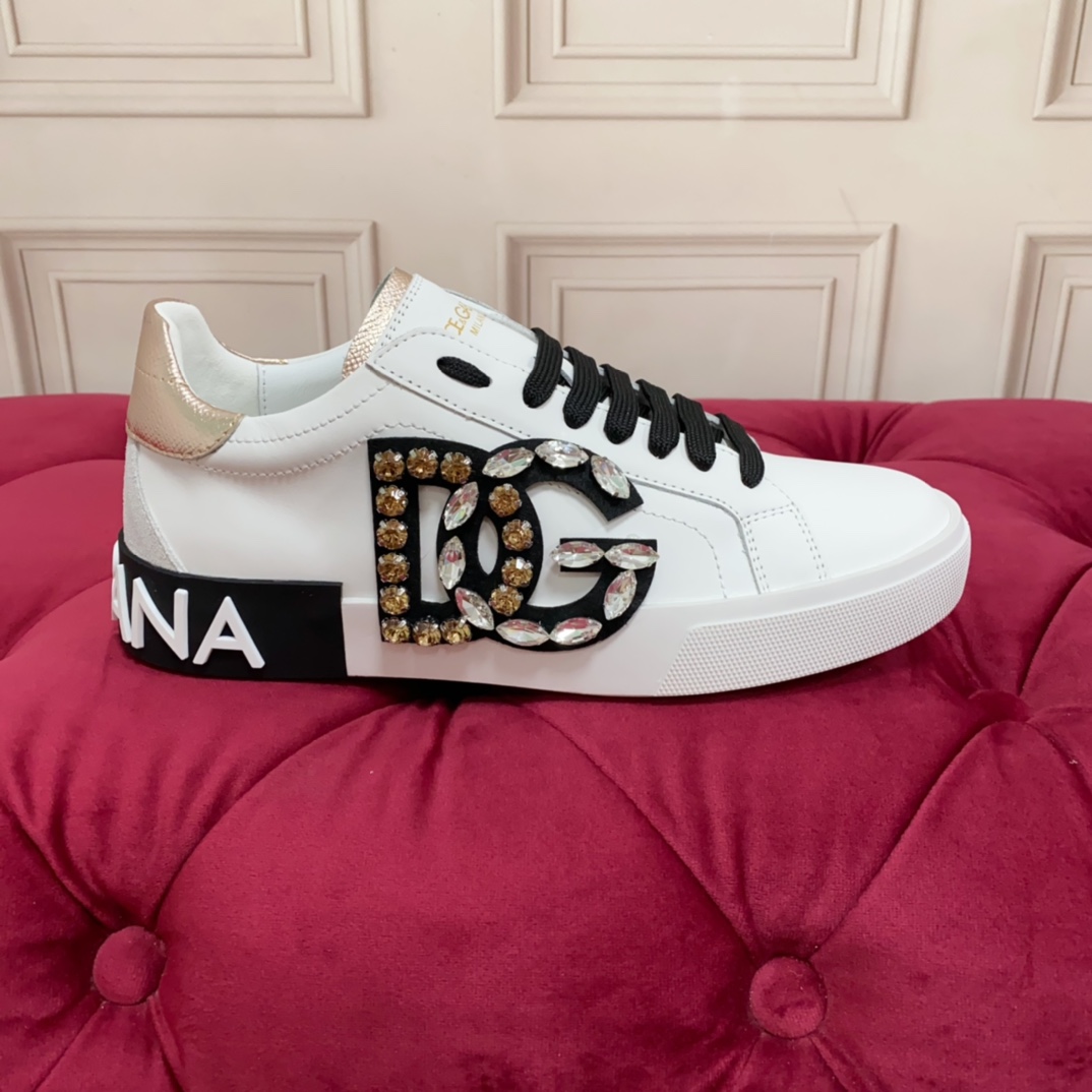 Dolce & Gabbana Calfskin Portofino Sneakers - EUR FASHION