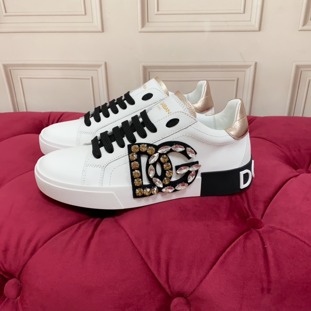 Dolce & Gabbana Calfskin Portofino Sneakers - EUR FASHION