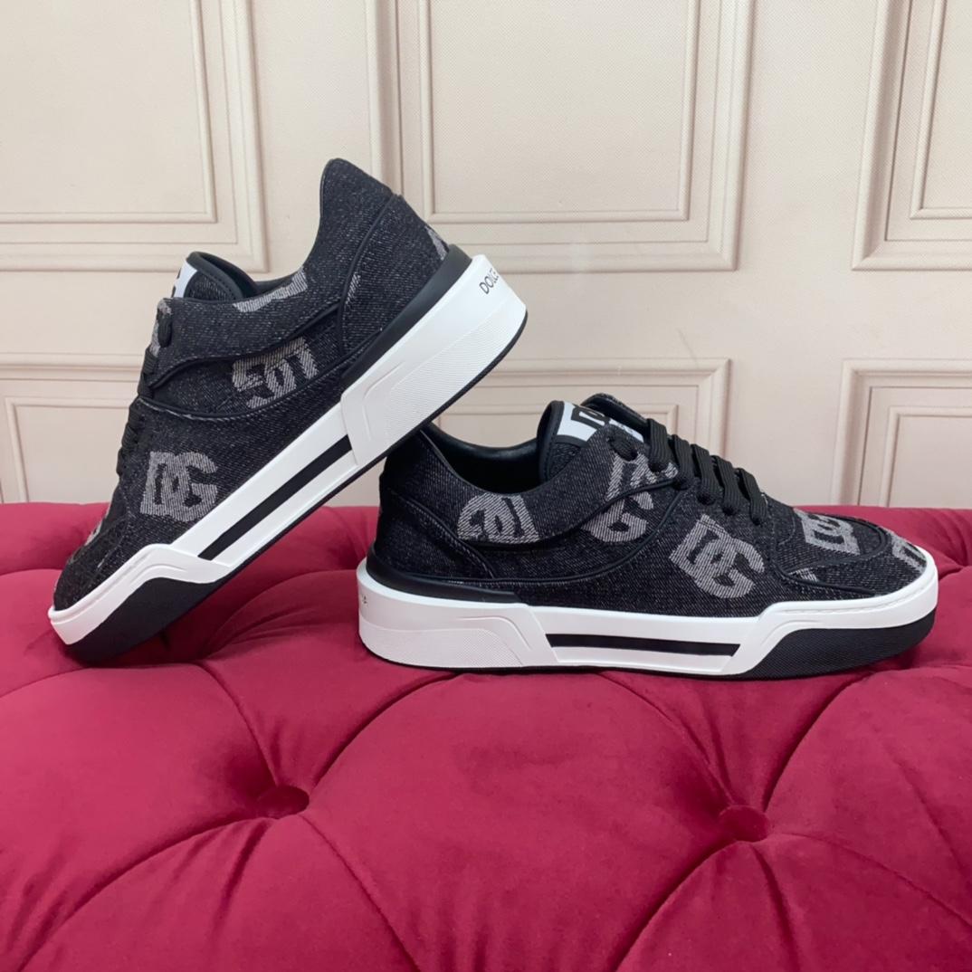 Dolce & Gabbana New Roma Sneakers With Denim Logo - EUR FASHION