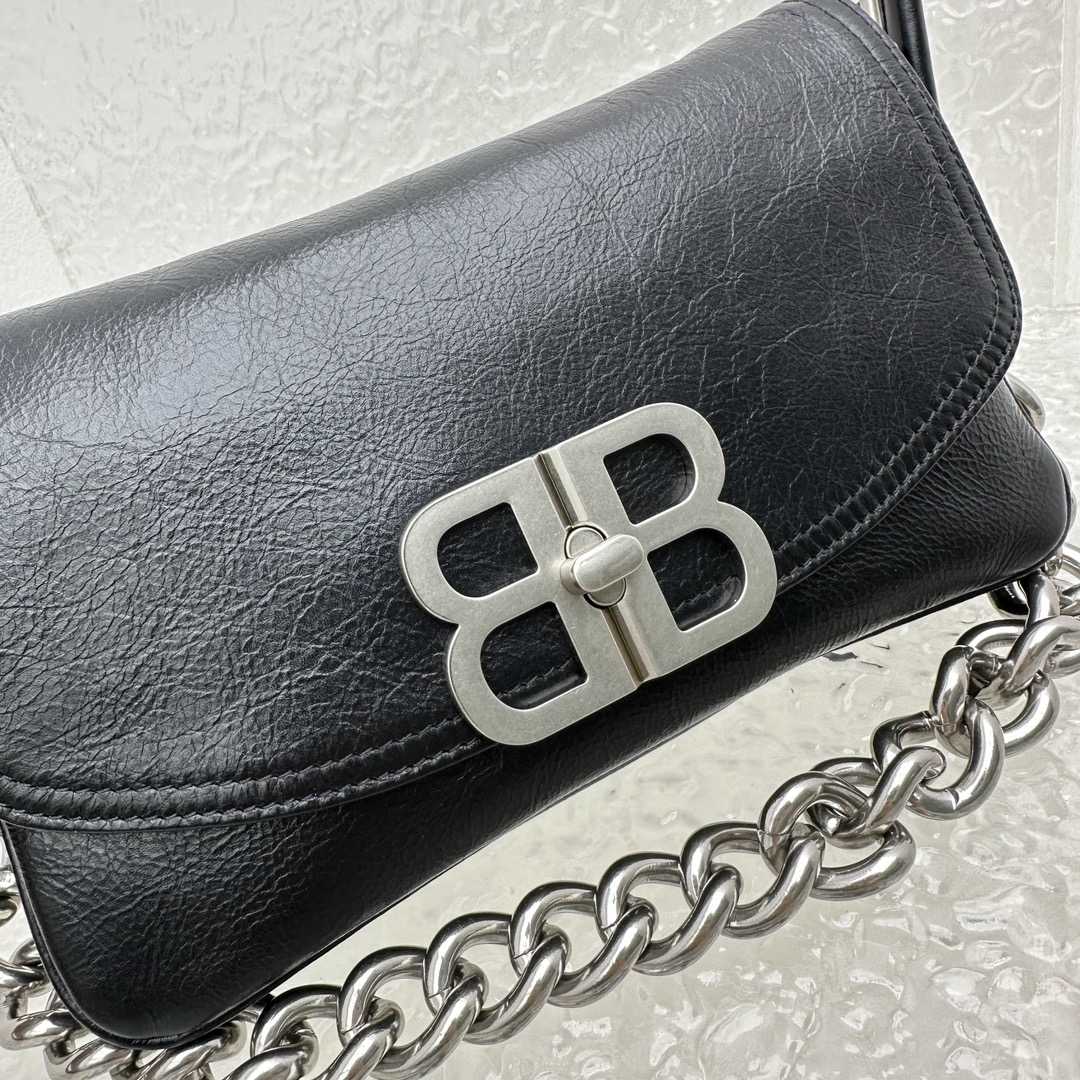 Balenciaga BB Soft Small Flap Bag In Black - EUR FASHION