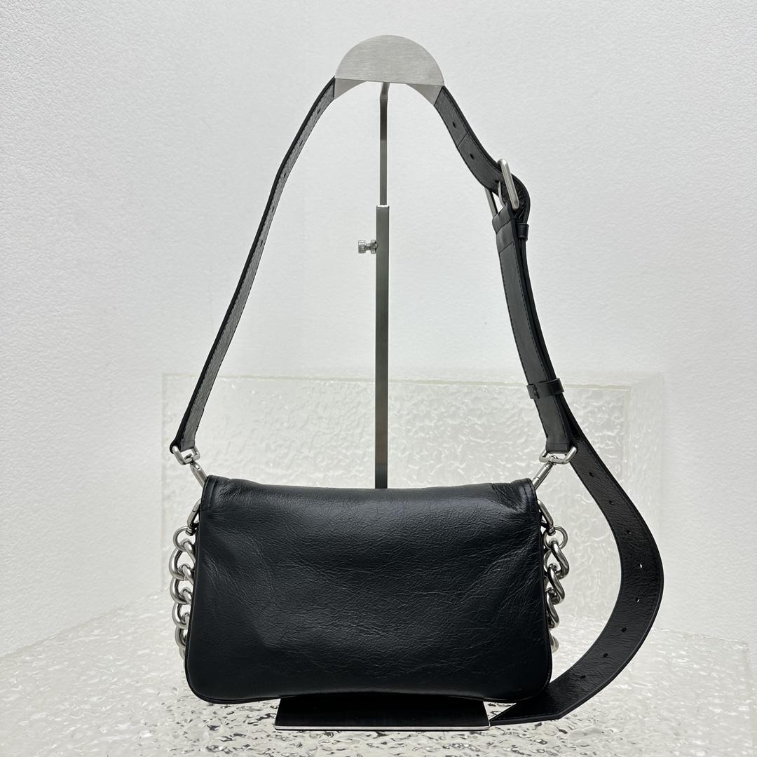 Balenciaga BB Soft Small Flap Bag In Black - EUR FASHION