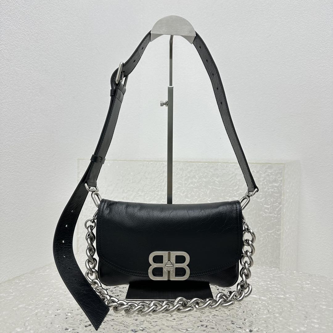 Balenciaga BB Soft Small Flap Bag In Black - EUR FASHION