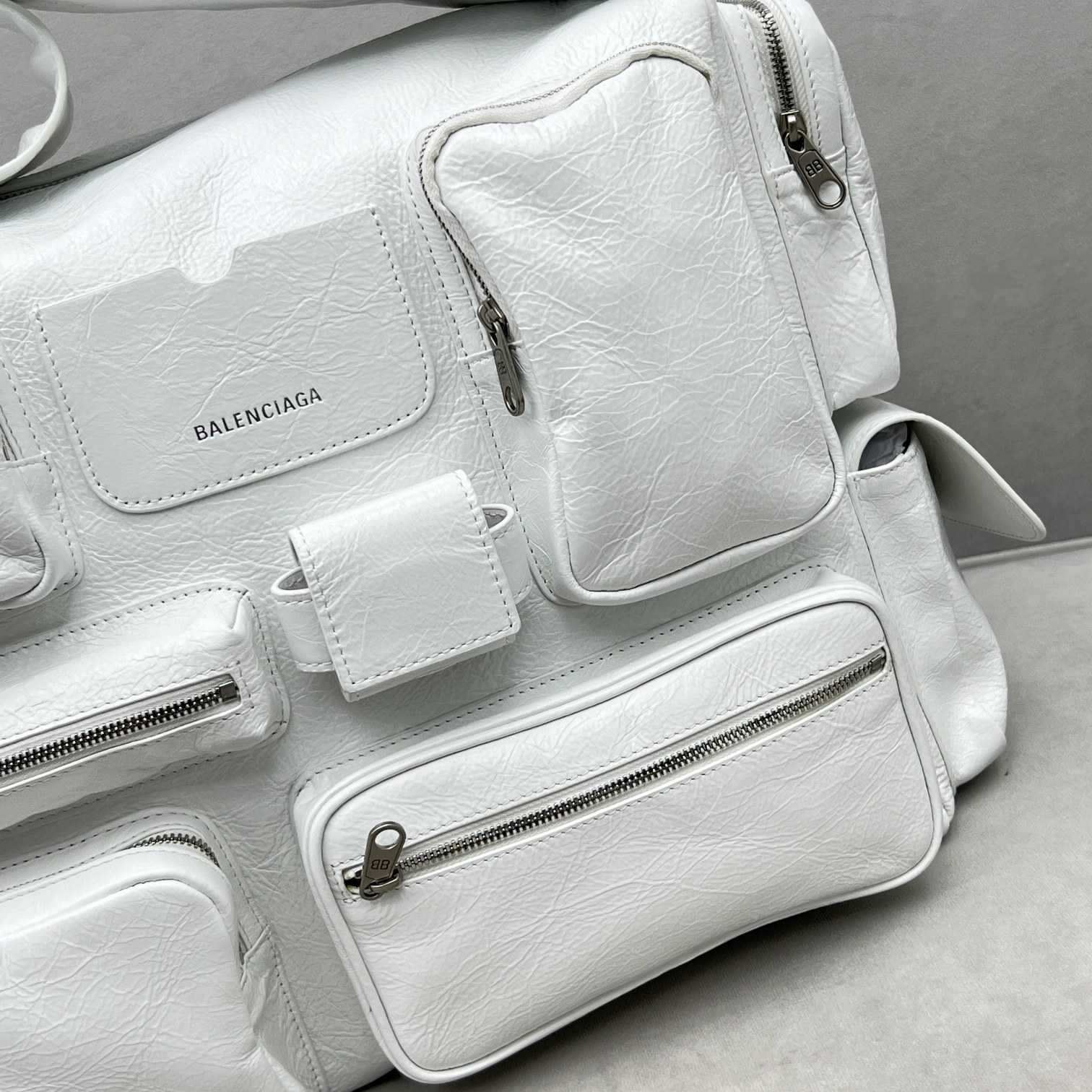 Balenciaga Superbusy Large Sling Bag In White - EUR FASHION