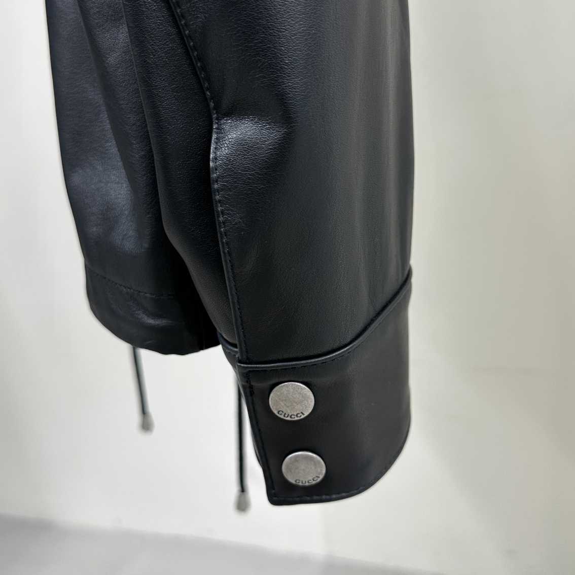 Gucci Leather Jacket With Interlocking G  - EUR FASHION