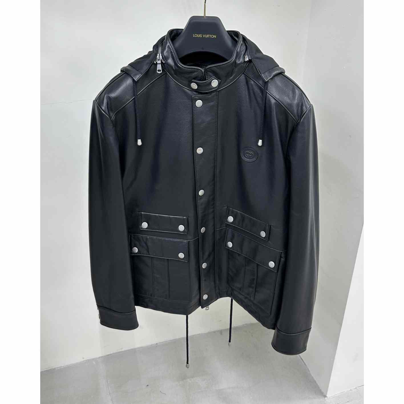 Gucci Leather Jacket With Interlocking G  - EUR FASHION