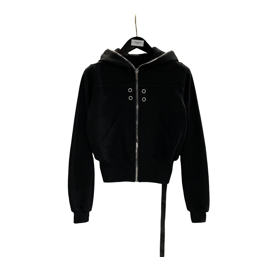 Rick Owens Eyelet-detail Zip-up Hoodie - EUR FASHION