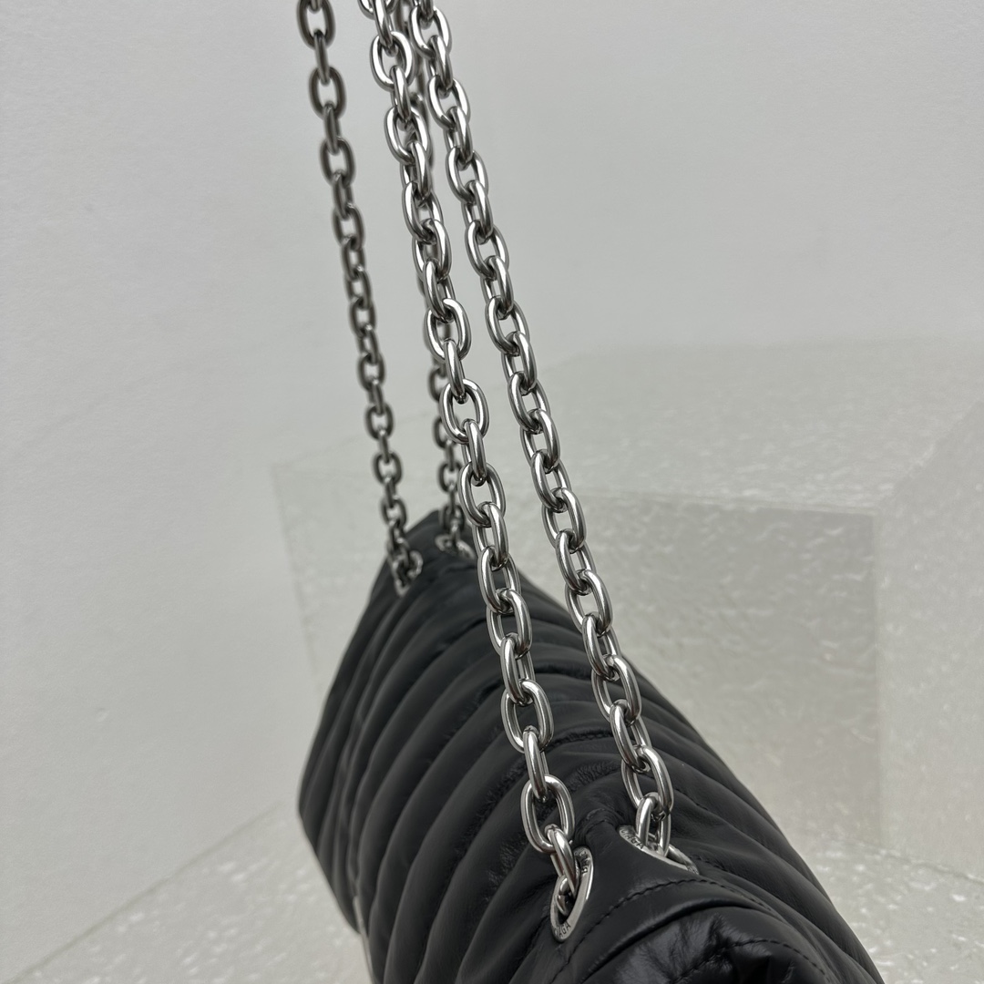 Balenciaga Monaco Large Chain Bag In Black (43.5x32x13cm) - EUR FASHION