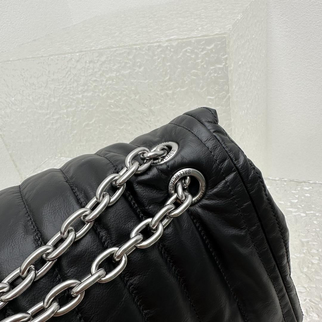 Balenciaga Monaco Large Chain Bag In Black (43.5x32x13cm) - EUR FASHION