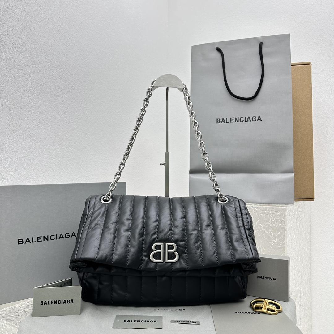 Balenciaga Monaco Large Chain Bag In Black (43.5x32x13cm) - EUR FASHION