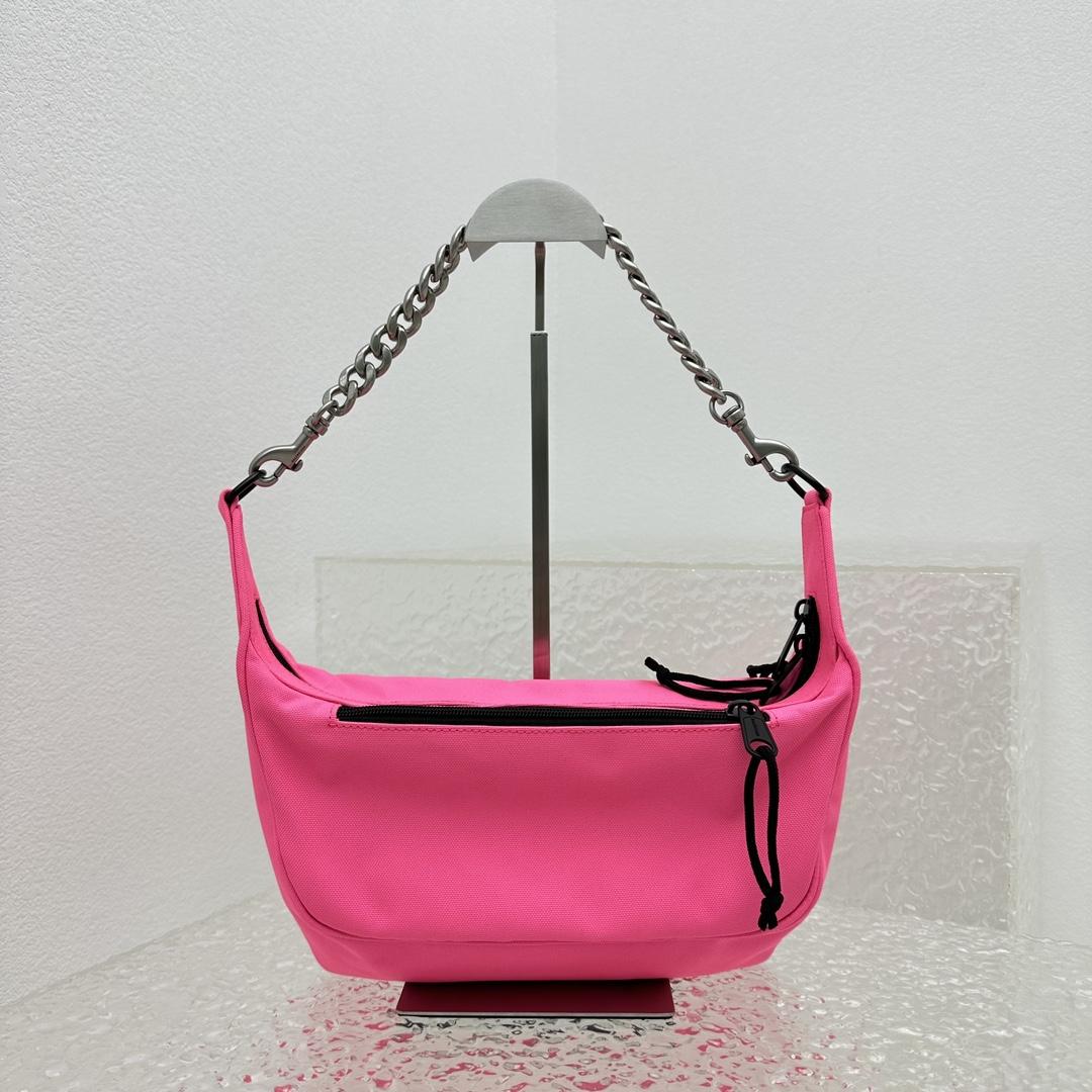 Balenciaga Raver Medium Bag With Chain In Neon Pink - EUR FASHION