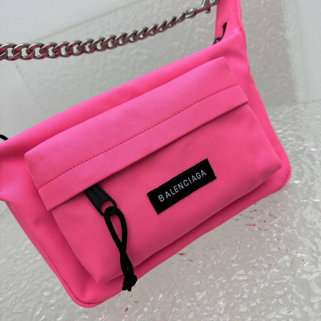 Balenciaga Raver Medium Bag With Chain In Neon Pink - EUR FASHION