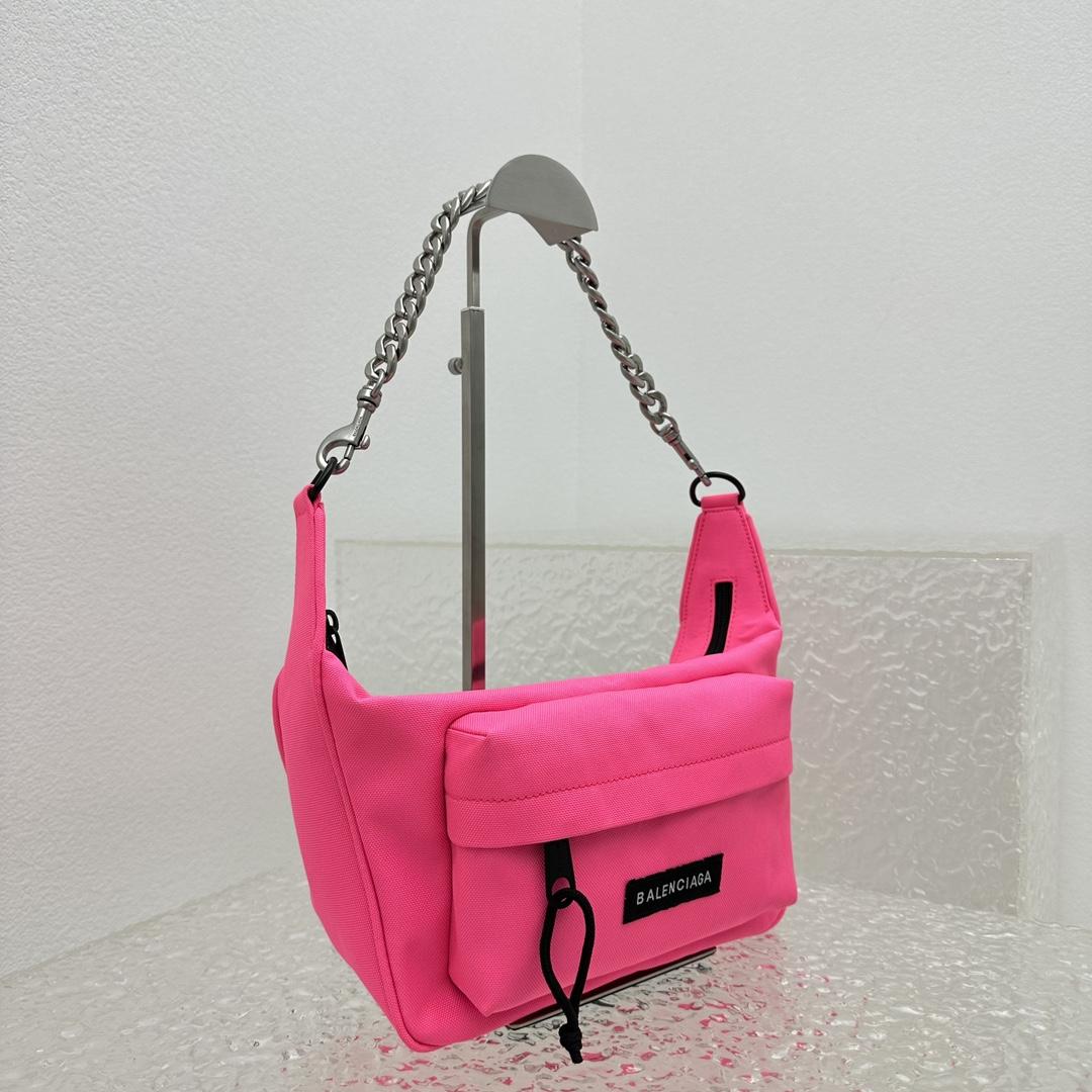 Balenciaga Raver Medium Bag With Chain In Neon Pink - EUR FASHION