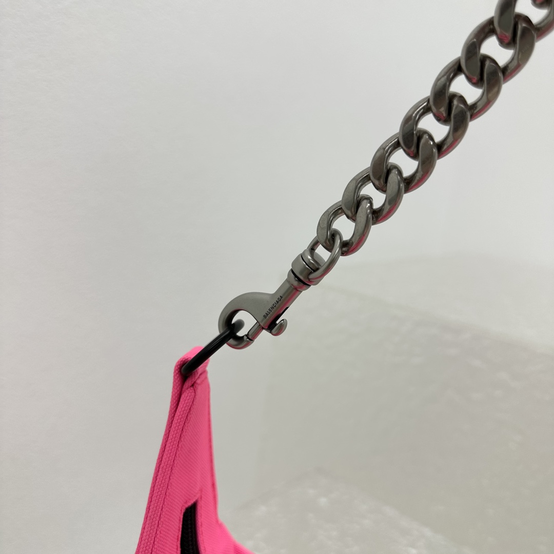 Balenciaga Raver Medium Bag With Chain In Neon Pink - EUR FASHION