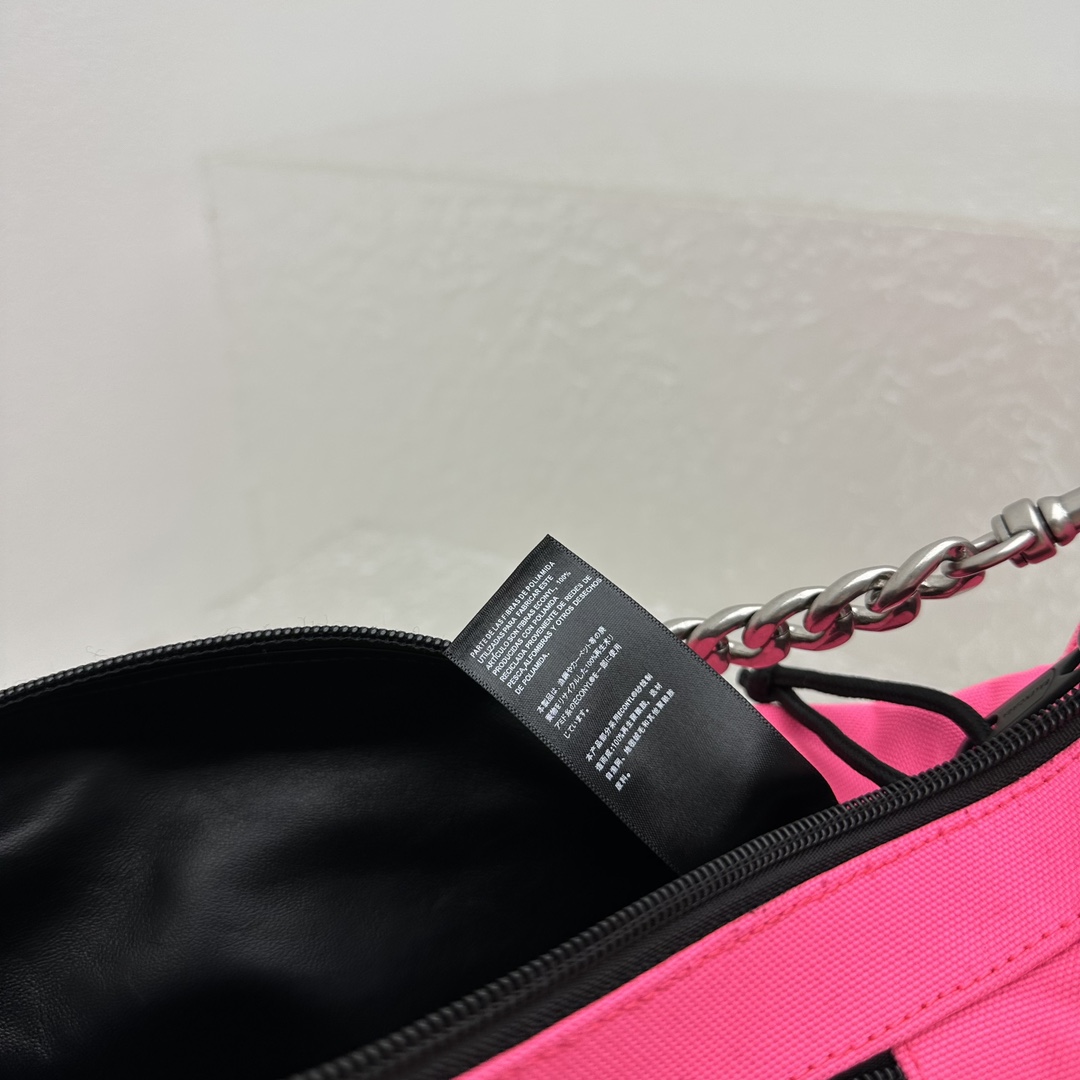 Balenciaga Raver Medium Bag With Chain In Neon Pink - EUR FASHION