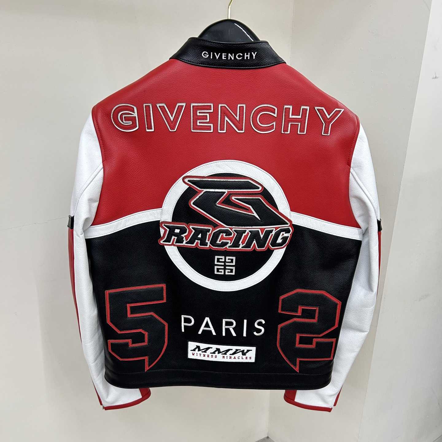 Givenchy Red 4g Motif Biker Jacket - EUR FASHION