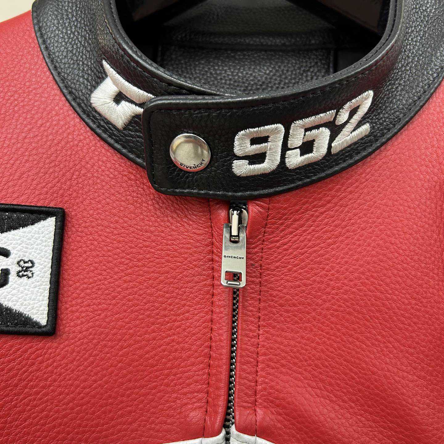 Givenchy Red 4g Motif Biker Jacket - EUR FASHION