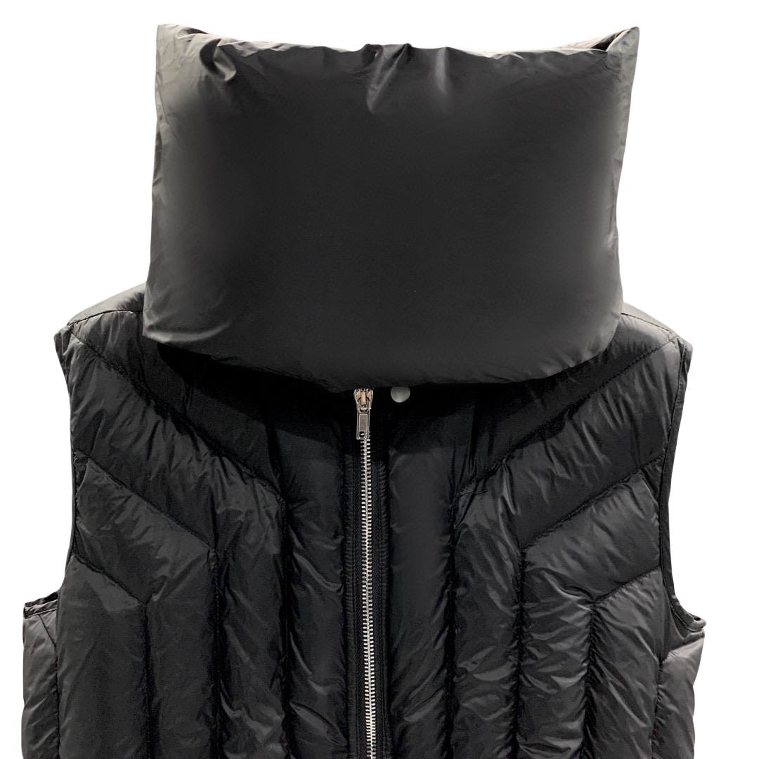 Rick Owens Black Quilted Down Vest - EUR FASHION