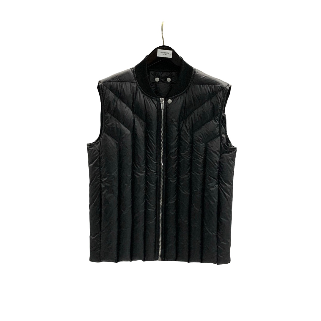 Rick Owens Black Quilted Down Vest - EUR FASHION