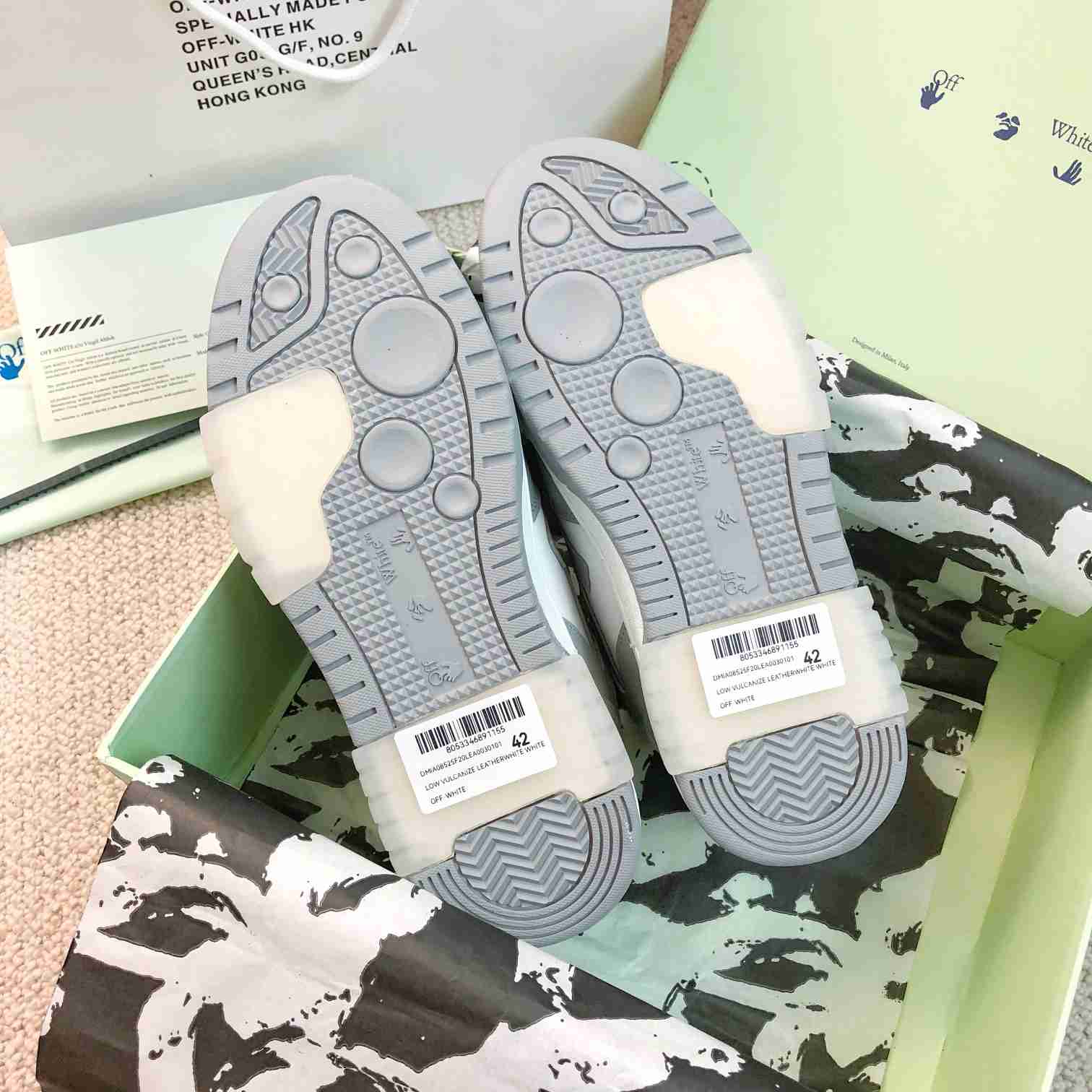 Off White Out Of Office Leather Sneakers - EUR FASHION