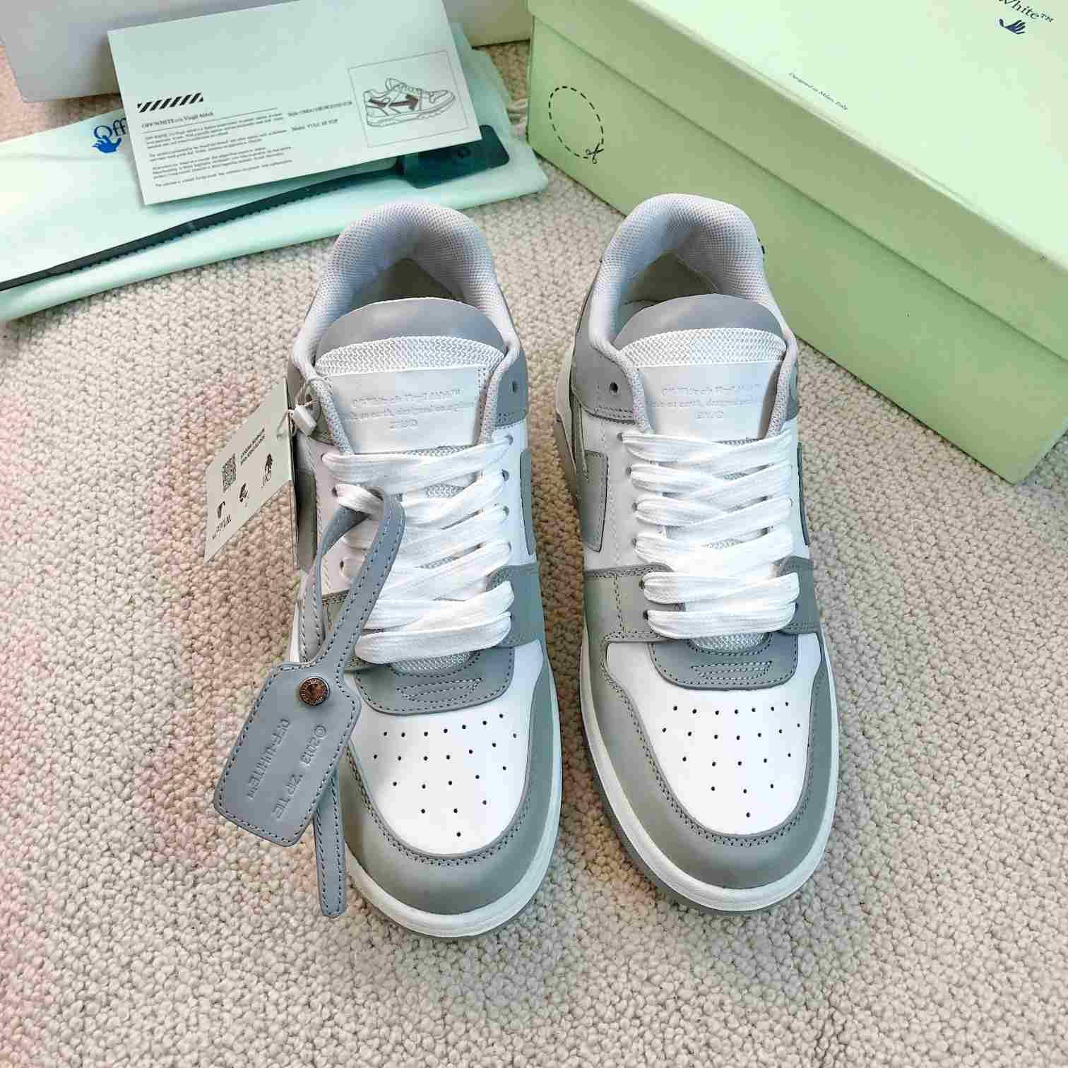 Off White Out Of Office Leather Sneakers - EUR FASHION