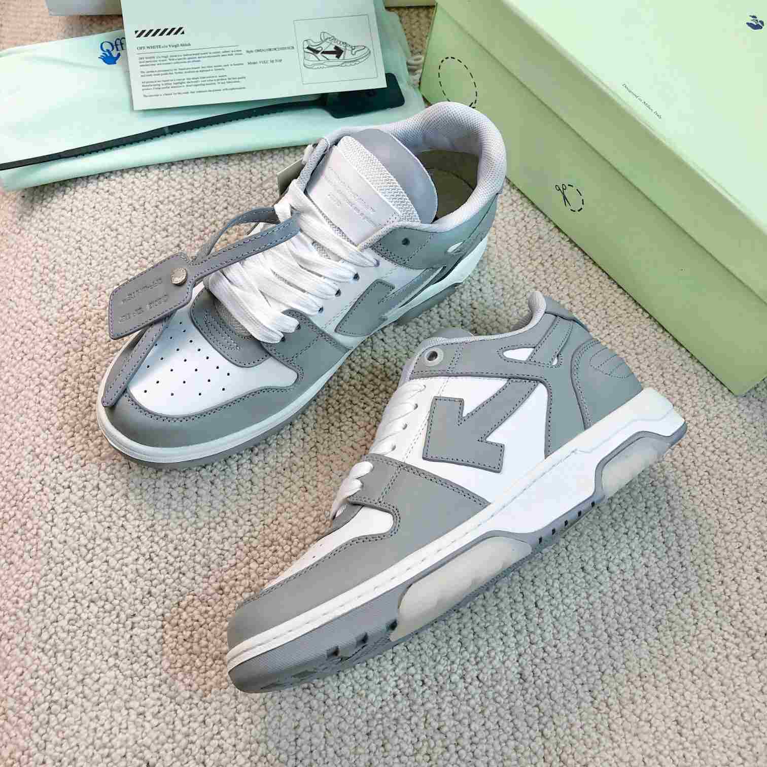 Off White Out Of Office Leather Sneakers - EUR FASHION