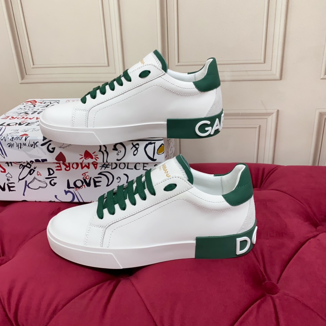 Dolce & Gabbana Calfskin Portofino Sneakers - EUR FASHION