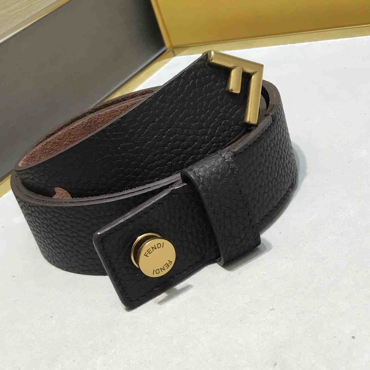 Fendi Women Long Tie Belt With F-Shaped Tip - EUR FASHION