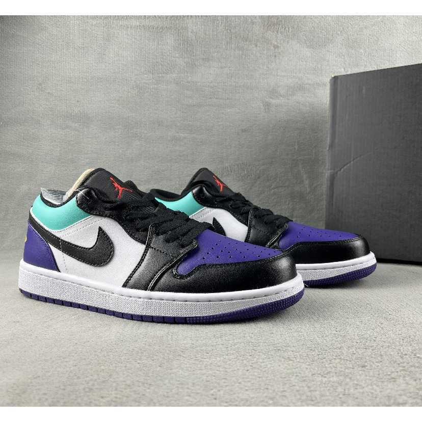 Nike Air Jordan 1 Low"Black/Purple/Aqua" Sneaker  553558-154 - EUR FASHION