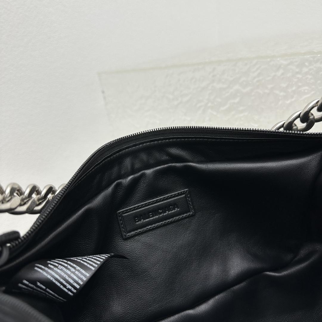 Balenciaga Raver Medium Bag With Chain In Black - EUR FASHION