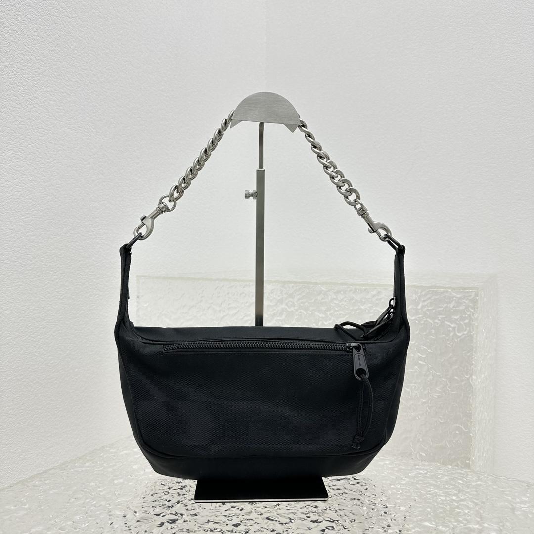 Balenciaga Raver Medium Bag With Chain In Black - EUR FASHION