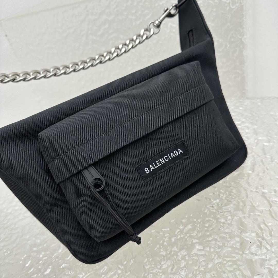 Balenciaga Raver Medium Bag With Chain In Black - EUR FASHION