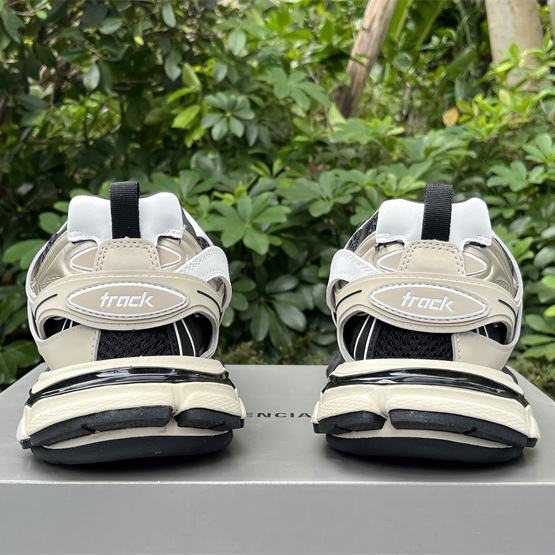 Balenciaga Track Sneaker In Beige And Black Mesh And Nylon - EUR FASHION