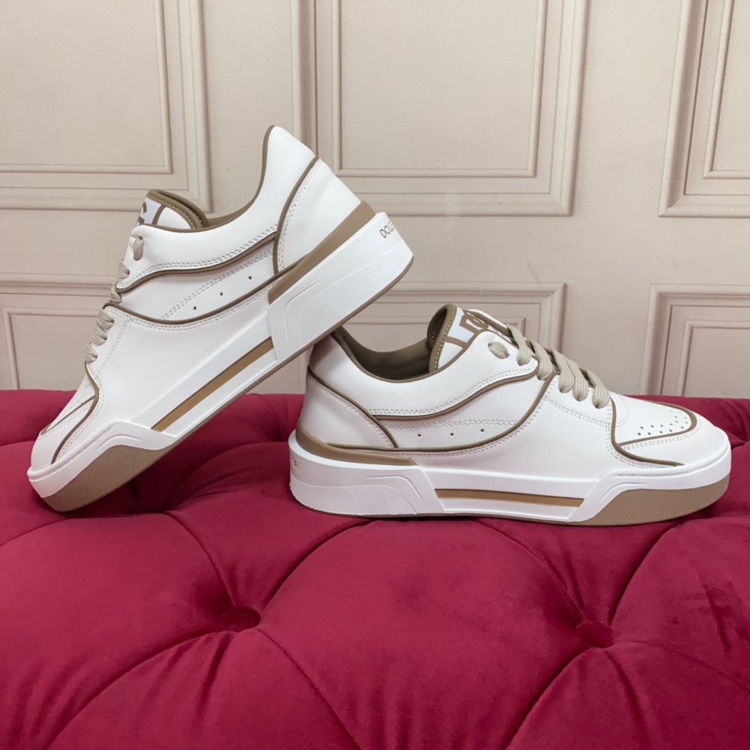 Dolce & Gabbana White New Roma Sneakers - EUR FASHION