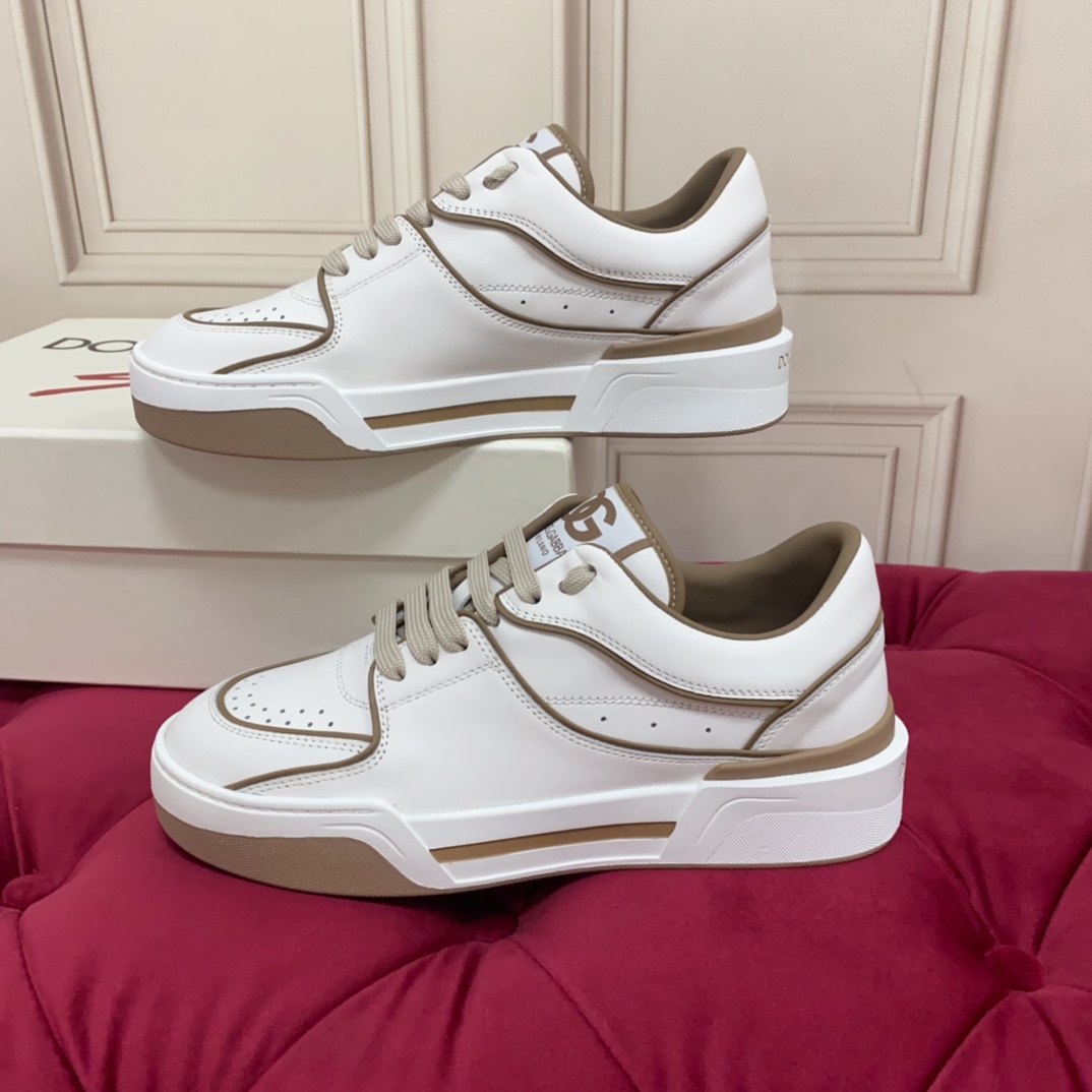 Dolce & Gabbana White New Roma Sneakers - EUR FASHION