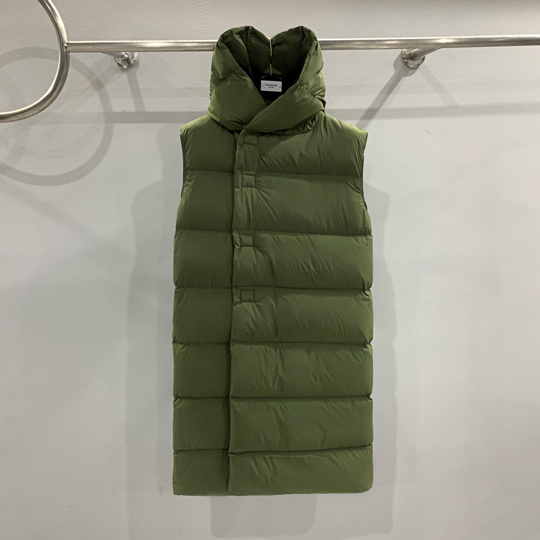 Rick Owens Green Padded Down Vest - EUR FASHION